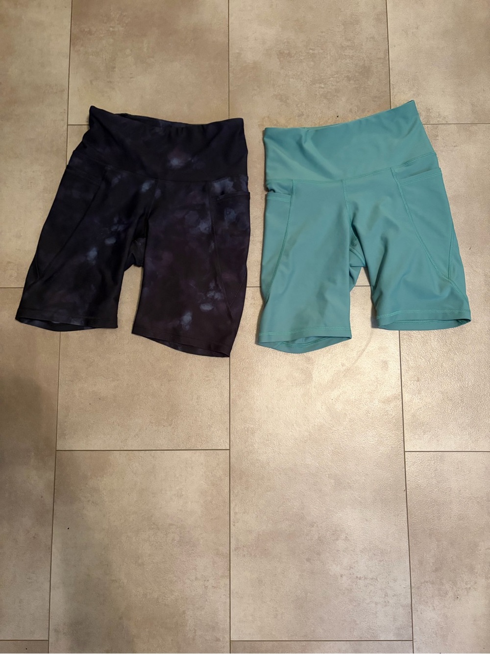 Old Navy Dark Teal & Navy Athletic Bike Shorts Duo